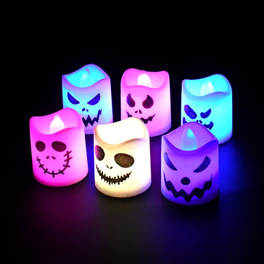 ๐๐ป Spooky Glow Halloween LED-kaarsenset (6 stuks)
