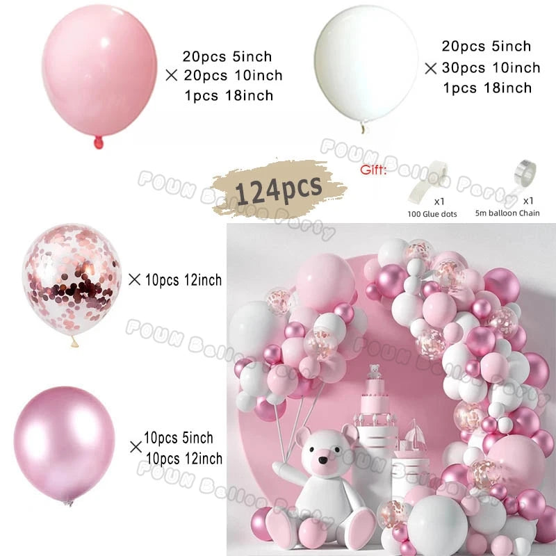 πΌ Gender Reveal Balloon Arch Kit β Stunning Baby Shower Backdrop for Boy or Girl