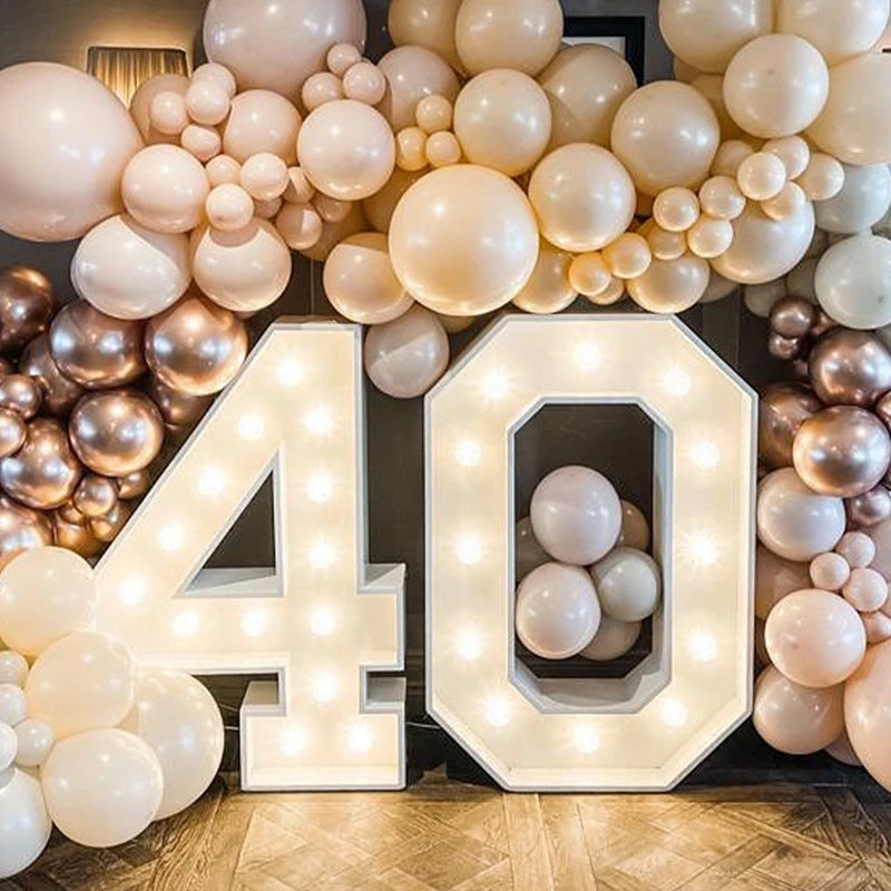 π Giant LED Number Figure - Light Up Their Birthday in Style