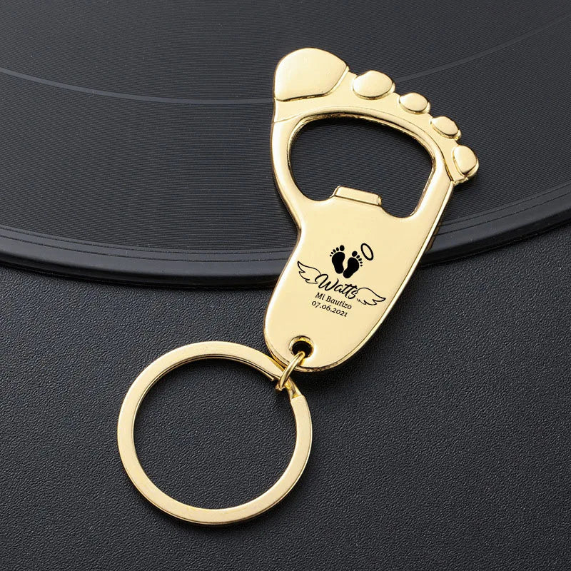πΌ Baby Feet Bottle Opener Keychain β Cute & Practical Baby Shower Favor
