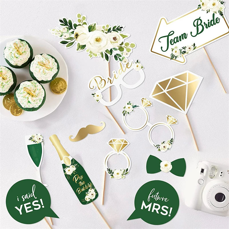 🕊️Team Bride Photo Booth Props – Make Every Bachelorette Snap Unforgettable!