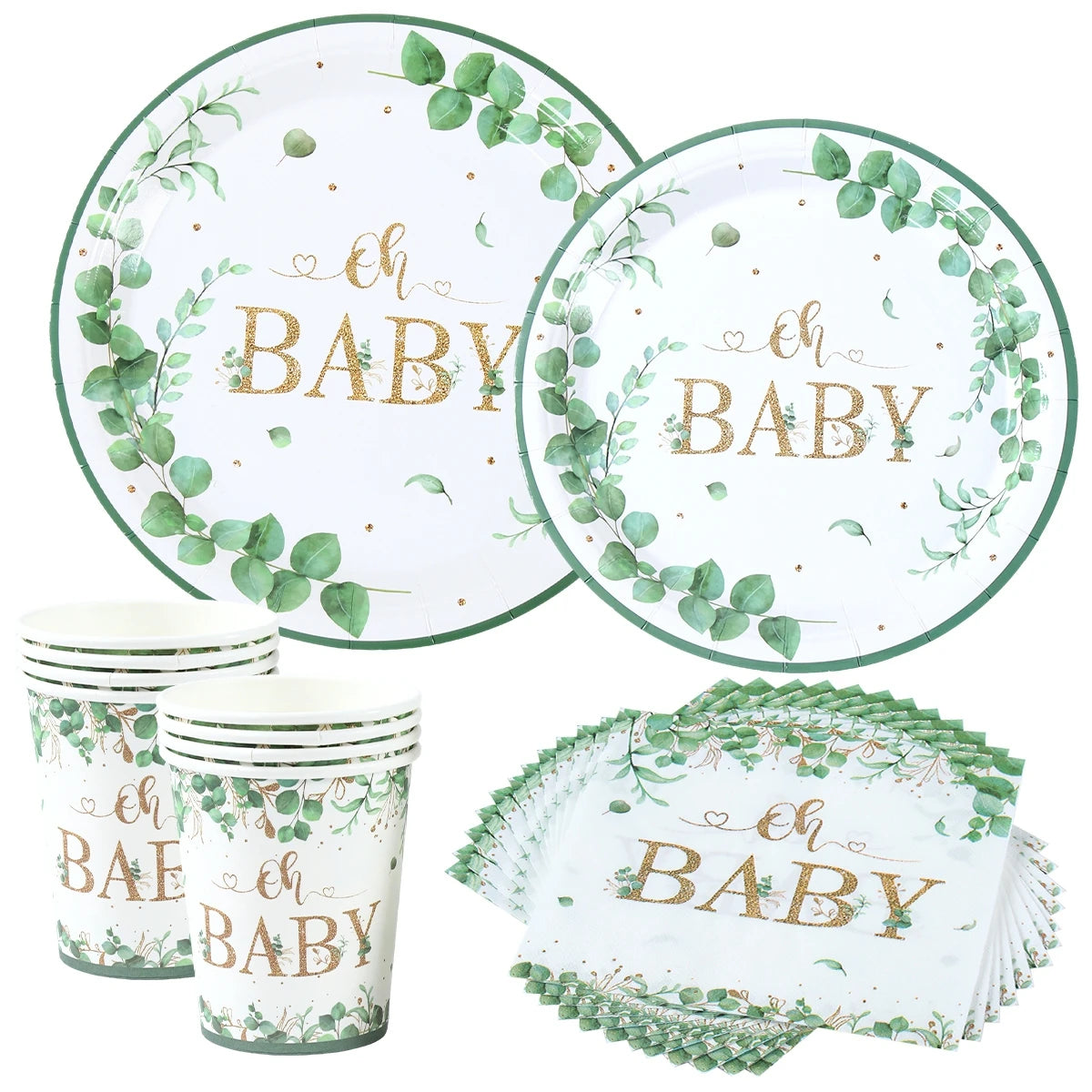 ๐ผ All-in-One Tableware Set - Stress-Free Elegance for Your Baby Shower