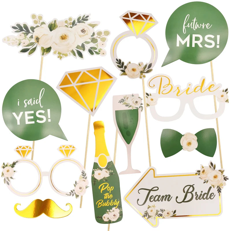 🕊️Team Bride Photo Booth Props – Make Every Bachelorette Snap Unforgettable!