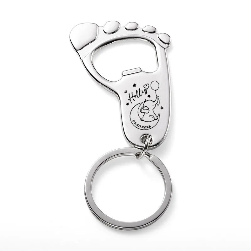 πΌ Baby Feet Bottle Opener Keychain β Cute & Practical Baby Shower Favor