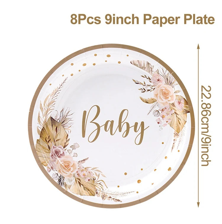 ๐ผ All-in-One Tableware Set - Stress-Free Elegance for Your Baby Shower