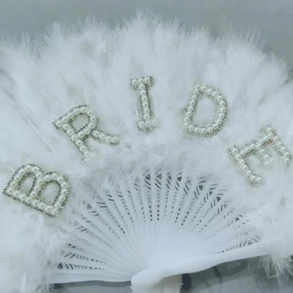 🕊️Vintage-Inspired Bride Feather Fan – Elegant Wedding Accessory for Glamorous Brides