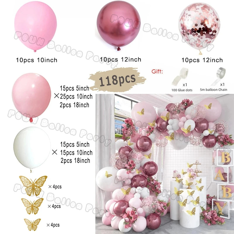 πΌ Gender Reveal Balloon Arch Kit β Stunning Baby Shower Backdrop for Boy or Girl