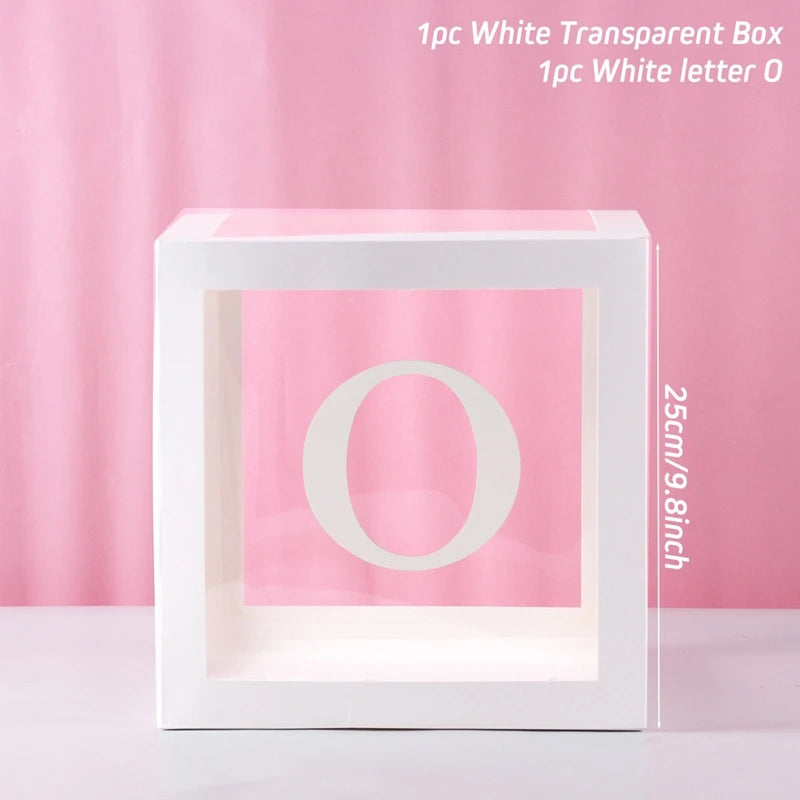 ✨ Personalized Transparent Baby Shower Boxes – Elegant Décor with Custom Letters ✨