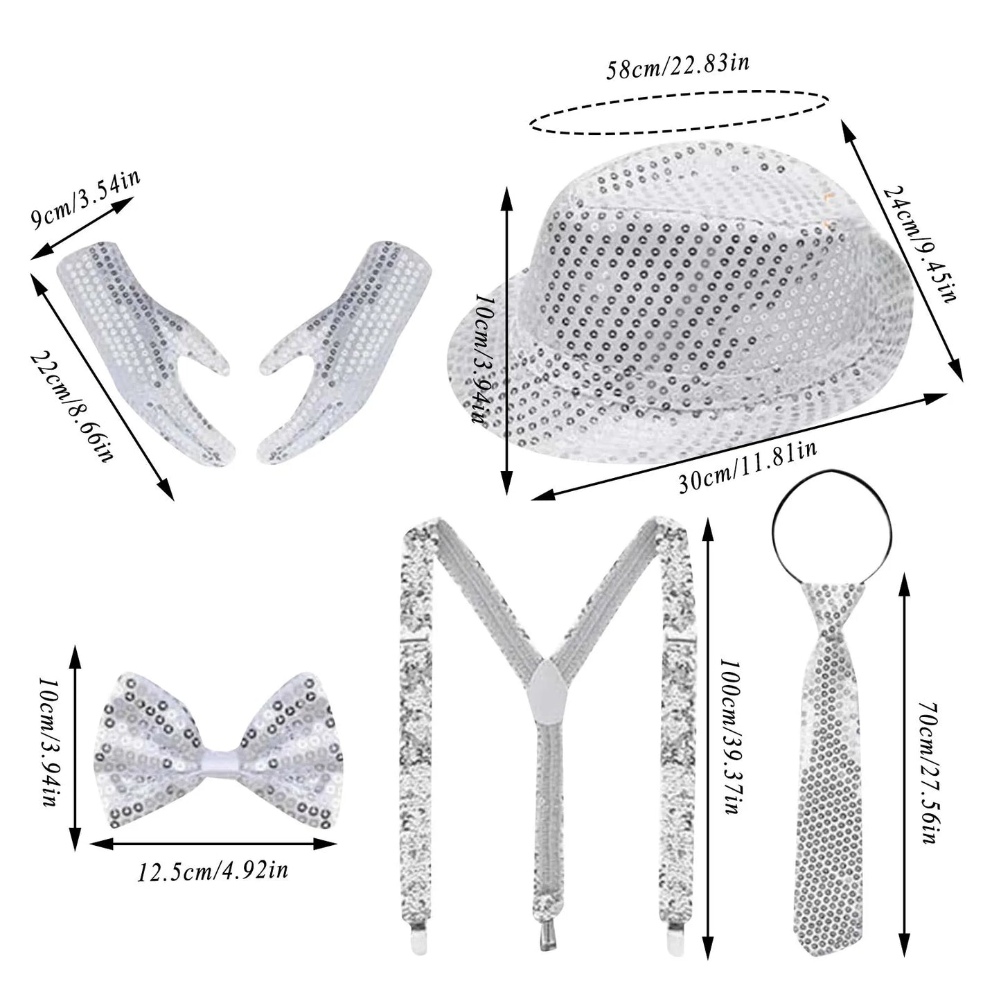 ðŸŽCarnival Sparkle Set – 5-Pcs Tricolor Disco Bling! ðŸŽ