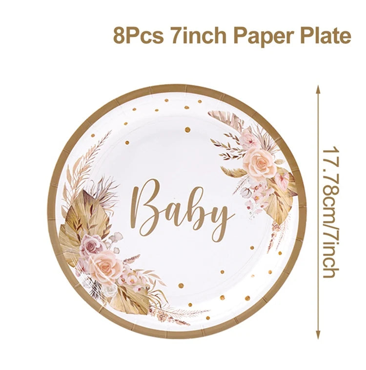 ๐ผ All-in-One Tableware Set - Stress-Free Elegance for Your Baby Shower