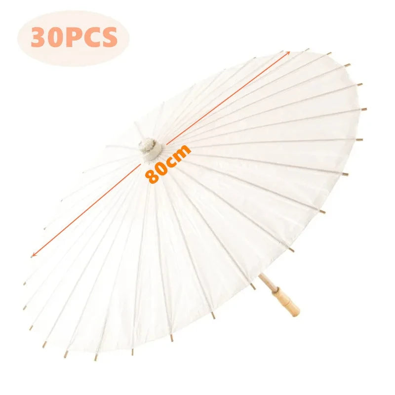 🕊️ Wedding Elegance™ White Paper Parasol – Vintage Umbrella for Photos, Cosplay & DIY Decor