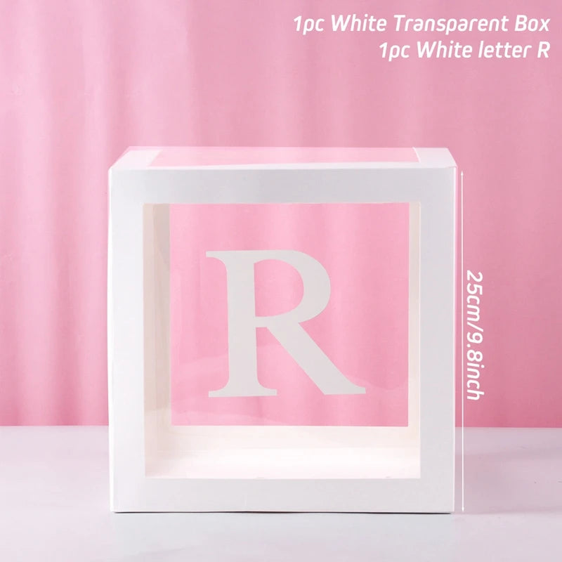 ✨ Personalized Transparent Baby Shower Boxes – Elegant Décor with Custom Letters ✨