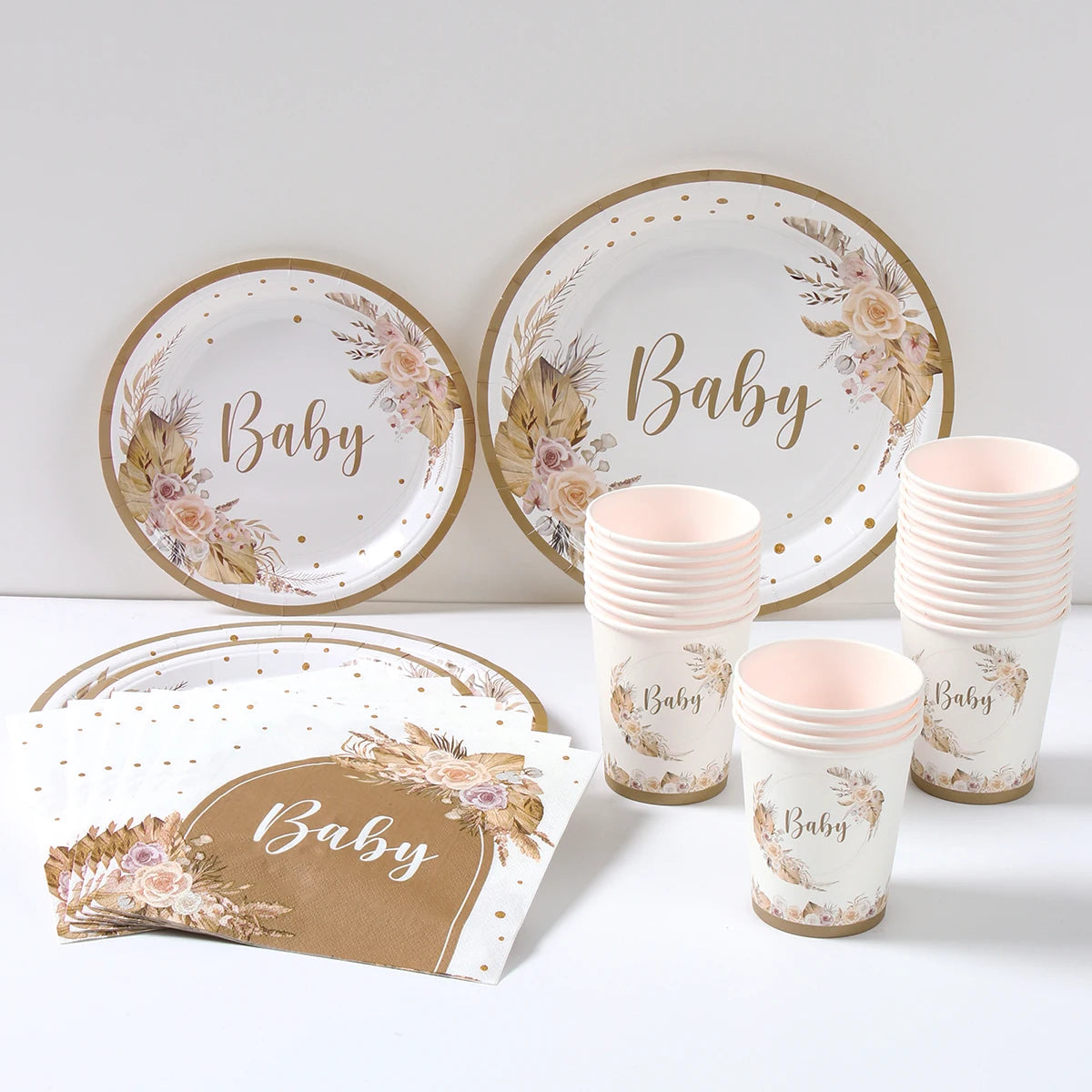 ๐ผ All-in-One Tableware Set - Stress-Free Elegance for Your Baby Shower