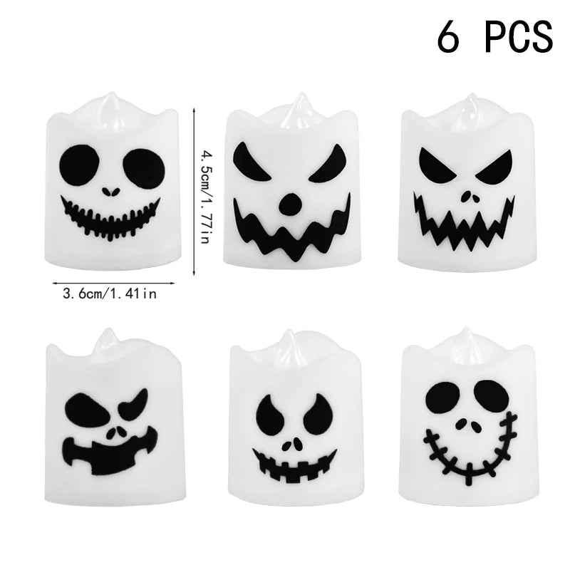 ππ» Spooky Glow Halloween LED Candle Set (6pcs)