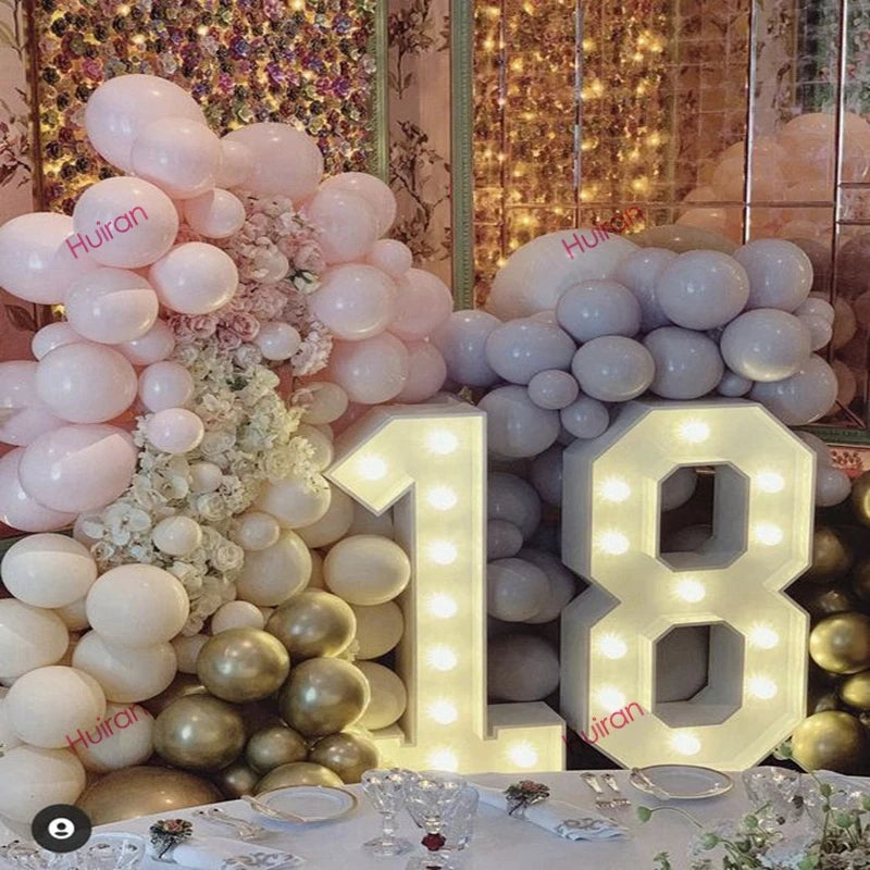 π Giant LED Number Figure - Light Up Their Birthday in Style