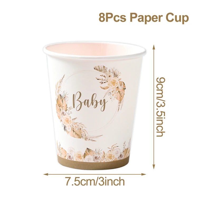 ๐ผ All-in-One Tableware Set - Stress-Free Elegance for Your Baby Shower
