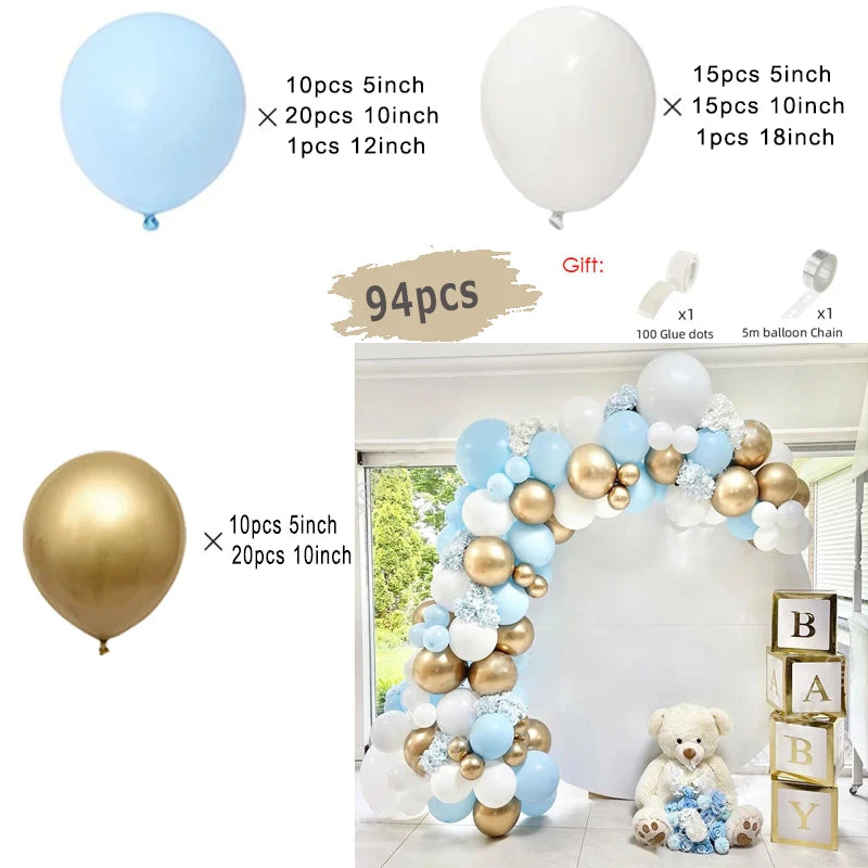 πΌ Gender Reveal Balloon Arch Kit β Stunning Baby Shower Backdrop for Boy or Girl