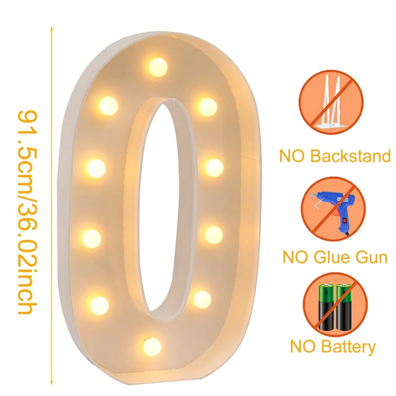 π Giant LED Number Figure - Light Up Their Birthday in Style