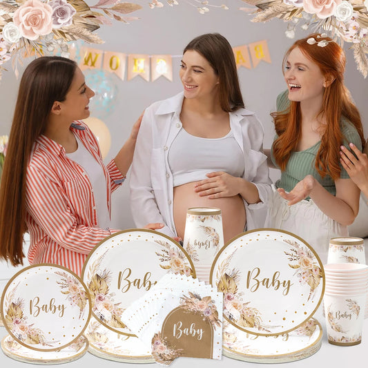 đŧ Alles-in-ÊÊn serviesset - Stressvrije elegantie voor uw babyshower